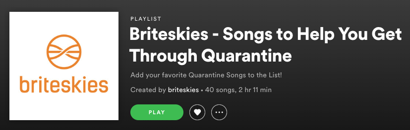 Briteskies Quarantine Playlist